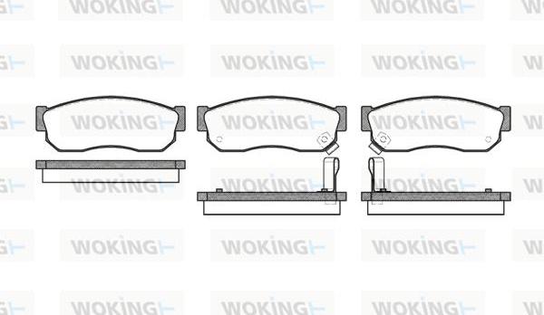 Woking P0493.02 - Kit pastiglie freno, Freno a disco autozon.pro