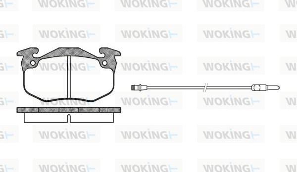 Woking P0443.42 - Kit pastiglie freno, Freno a disco autozon.pro