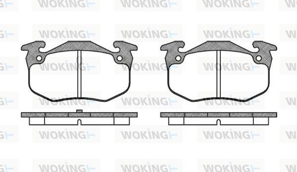 Woking P0443.50 - Kit pastiglie freno, Freno a disco autozon.pro