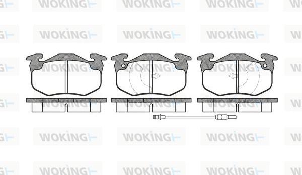 Woking P0443.02 - Kit pastiglie freno, Freno a disco autozon.pro