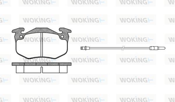 Woking P0443.12 - Kit pastiglie freno, Freno a disco autozon.pro