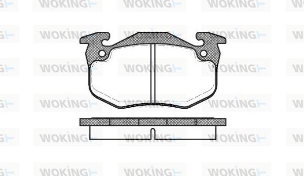 Woking P0443.80 - Kit pastiglie freno, Freno a disco autozon.pro