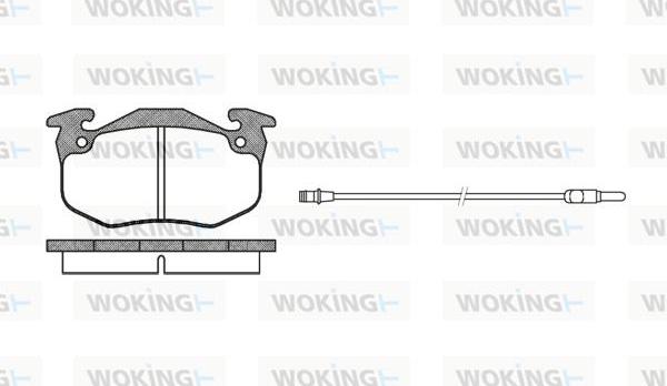 Woking P0443.32 - Kit pastiglie freno, Freno a disco autozon.pro