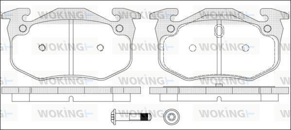 Woking P0443.70 - Kit pastiglie freno, Freno a disco autozon.pro