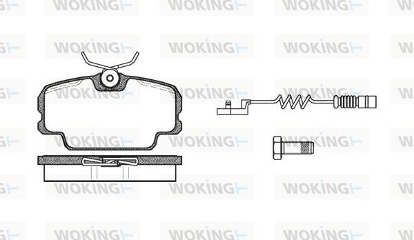 Woking P0453.02 - Kit pastiglie freno, Freno a disco autozon.pro