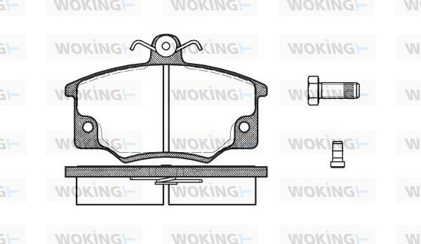 Woking P0463.44 - Kit pastiglie freno, Freno a disco autozon.pro