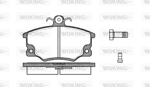 Woking P0463.14 - Kit pastiglie freno, Freno a disco autozon.pro