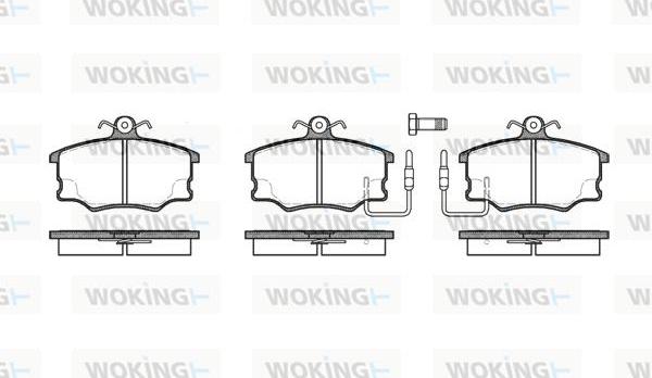 Woking P0463.32 - Kit pastiglie freno, Freno a disco autozon.pro