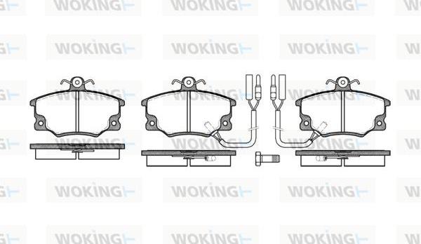 Woking P0463.22 - Kit pastiglie freno, Freno a disco autozon.pro