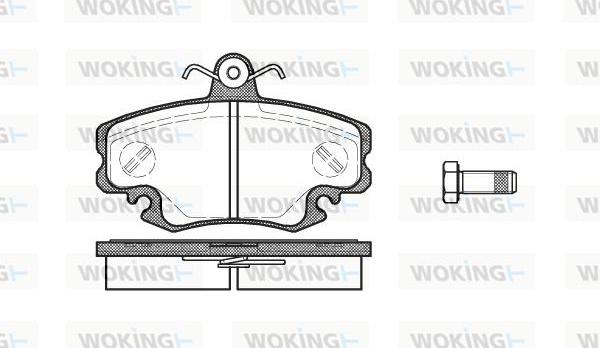 Woking P0413.10 - Kit pastiglie freno, Freno a disco autozon.pro