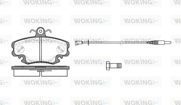 Woking P0413.30 - Kit pastiglie freno, Freno a disco autozon.pro