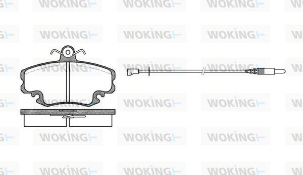 Woking P0413.32 - Kit pastiglie freno, Freno a disco autozon.pro