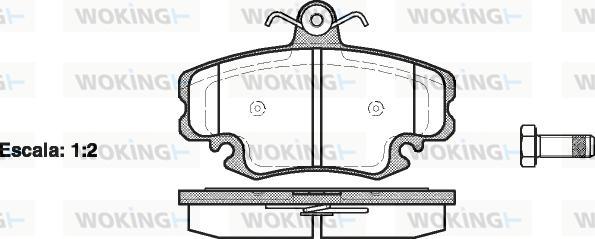 Woking P0413.20 - Kit pastiglie freno, Freno a disco autozon.pro