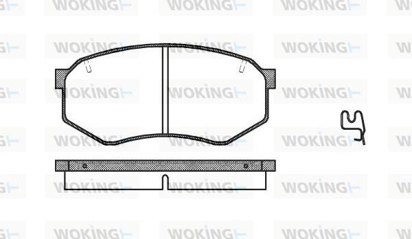 Woking P0483.34 - Kit pastiglie freno, Freno a disco autozon.pro