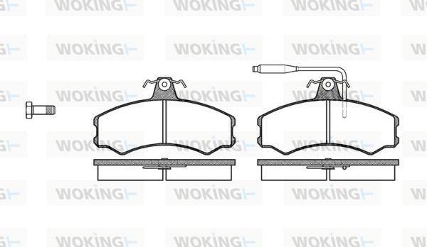 Woking P0433.02 - Kit pastiglie freno, Freno a disco autozon.pro