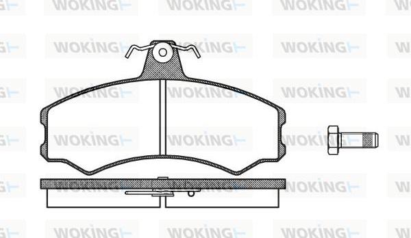 Woking P0433.10 - Kit pastiglie freno, Freno a disco autozon.pro