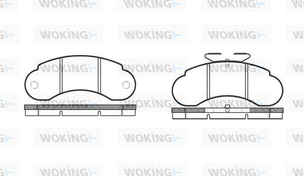 Woking P0423.10 - Kit pastiglie freno, Freno a disco autozon.pro