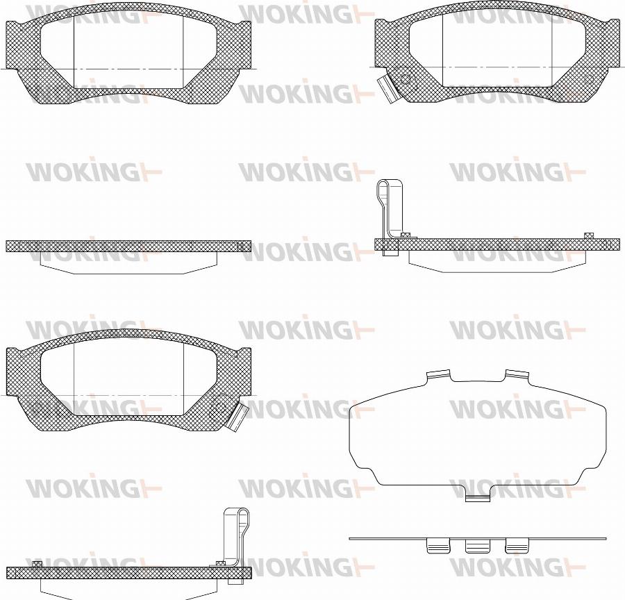 Woking P0473.42 - Kit pastiglie freno, Freno a disco autozon.pro