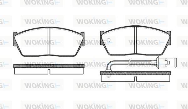 Woking P0473.11 - Kit pastiglie freno, Freno a disco autozon.pro