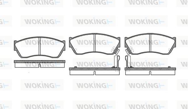 Woking P0473.22 - Kit pastiglie freno, Freno a disco autozon.pro