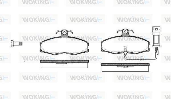 Woking P0543.02 - Kit pastiglie freno, Freno a disco autozon.pro