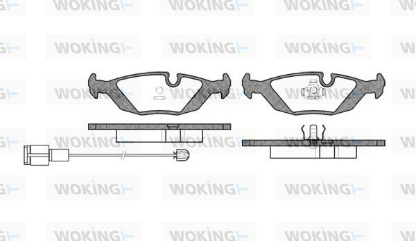 Woking P0553.12 - Kit pastiglie freno, Freno a disco autozon.pro