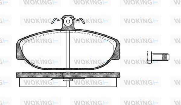 Woking P0563.10 - Kit pastiglie freno, Freno a disco autozon.pro