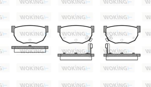 Woking P0513.02 - Kit pastiglie freno, Freno a disco autozon.pro