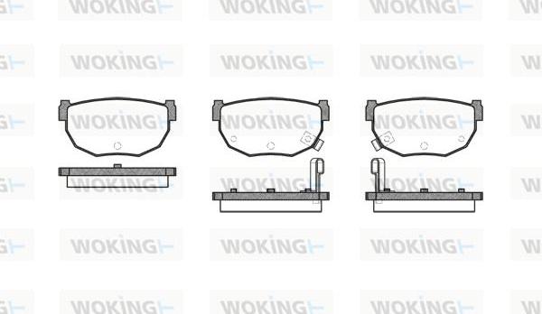 Woking P0513.22 - Kit pastiglie freno, Freno a disco autozon.pro