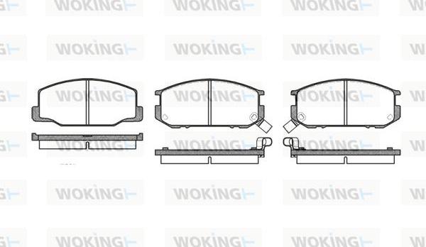 Woking P0523.02 - Kit pastiglie freno, Freno a disco autozon.pro