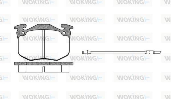 Woking P0633.02 - Kit pastiglie freno, Freno a disco autozon.pro