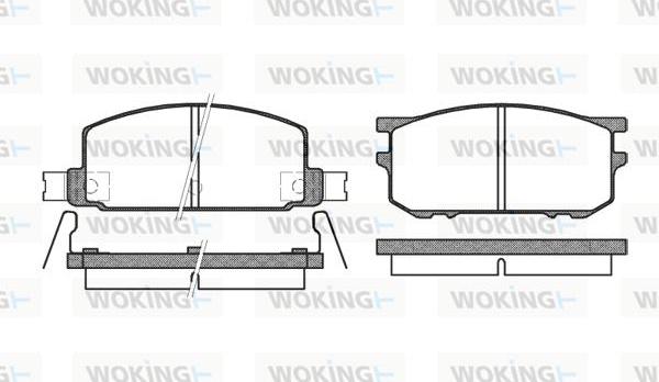 Woking P0093.12 - Kit pastiglie freno, Freno a disco autozon.pro