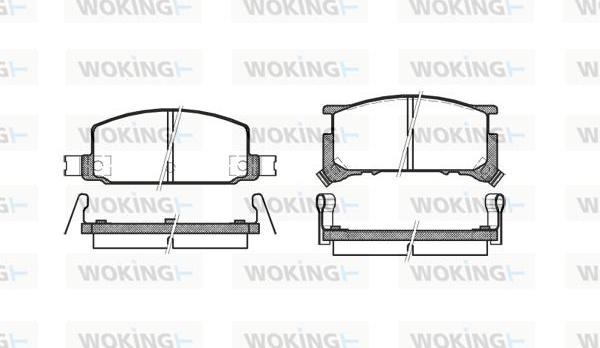 Woking P0093.34 - Kit pastiglie freno, Freno a disco autozon.pro