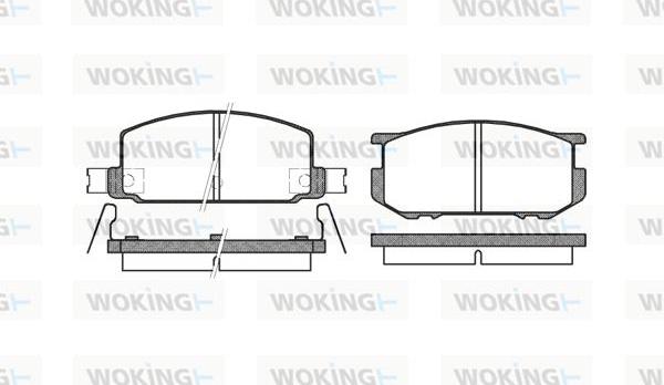 Woking P0093.22 - Kit pastiglie freno, Freno a disco autozon.pro