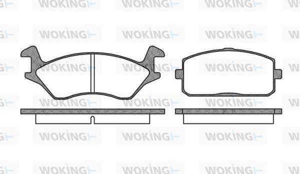 Woking P0053.00 - Kit pastiglie freno, Freno a disco autozon.pro