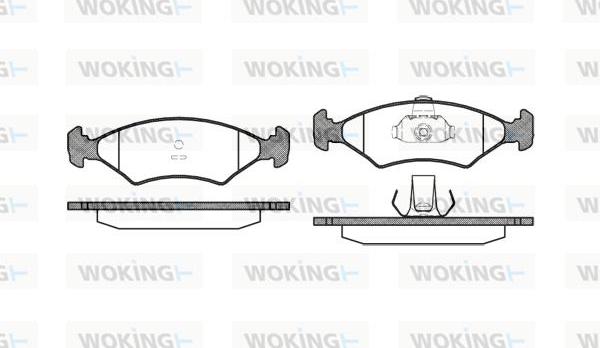 Woking P0193.10 - Kit pastiglie freno, Freno a disco autozon.pro