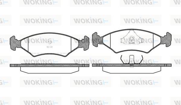 Woking P0193.20 - Kit pastiglie freno, Freno a disco autozon.pro