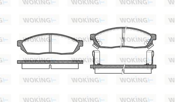 Woking P0113.02 - Kit pastiglie freno, Freno a disco autozon.pro