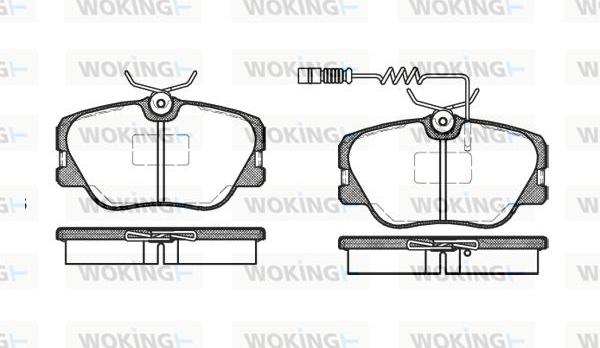 Woking P0893.02 - Kit pastiglie freno, Freno a disco autozon.pro