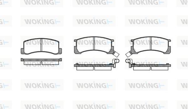 Woking P0853.02 - Kit pastiglie freno, Freno a disco autozon.pro