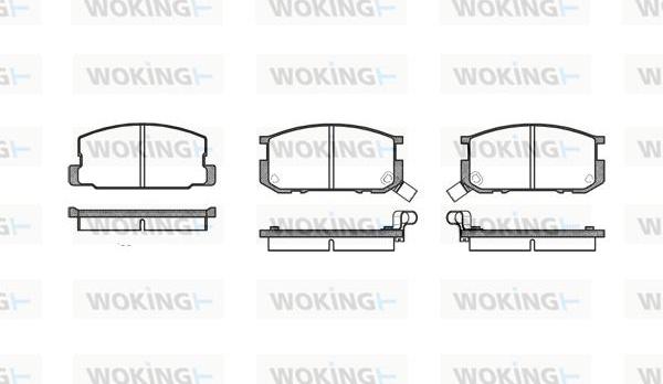 Woking P0803.02 - Kit pastiglie freno, Freno a disco autozon.pro