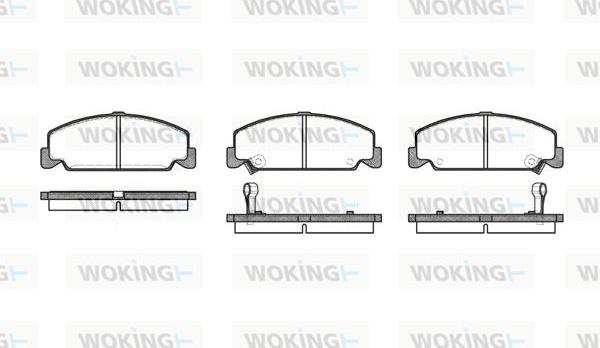 Woking P0823.12 - Kit pastiglie freno, Freno a disco autozon.pro