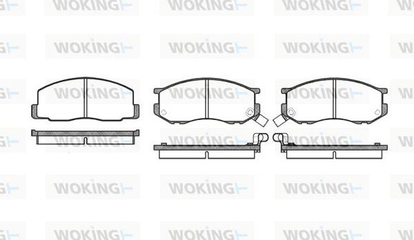 Woking P0873.02 - Kit pastiglie freno, Freno a disco autozon.pro