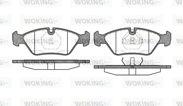 Woking P0393.00 - Kit pastiglie freno, Freno a disco autozon.pro