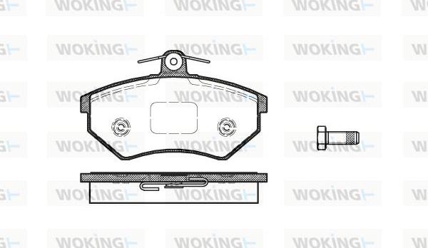 Woking P0343.40 - Kit pastiglie freno, Freno a disco autozon.pro