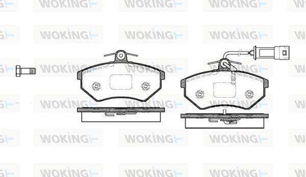 Woking P0343.42 - Kit pastiglie freno, Freno a disco autozon.pro