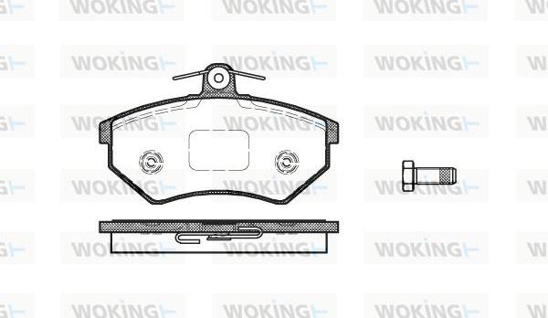 Woking P0343.50 - Kit pastiglie freno, Freno a disco autozon.pro