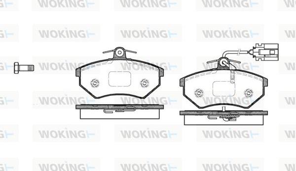 Woking P0343.62 - Kit pastiglie freno, Freno a disco autozon.pro