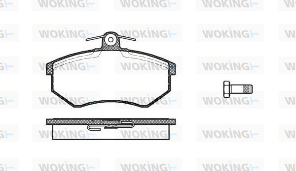 Woking P0343.00 - Kit pastiglie freno, Freno a disco autozon.pro