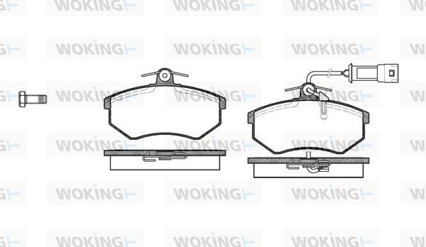 Woking P0343.02 - Kit pastiglie freno, Freno a disco autozon.pro